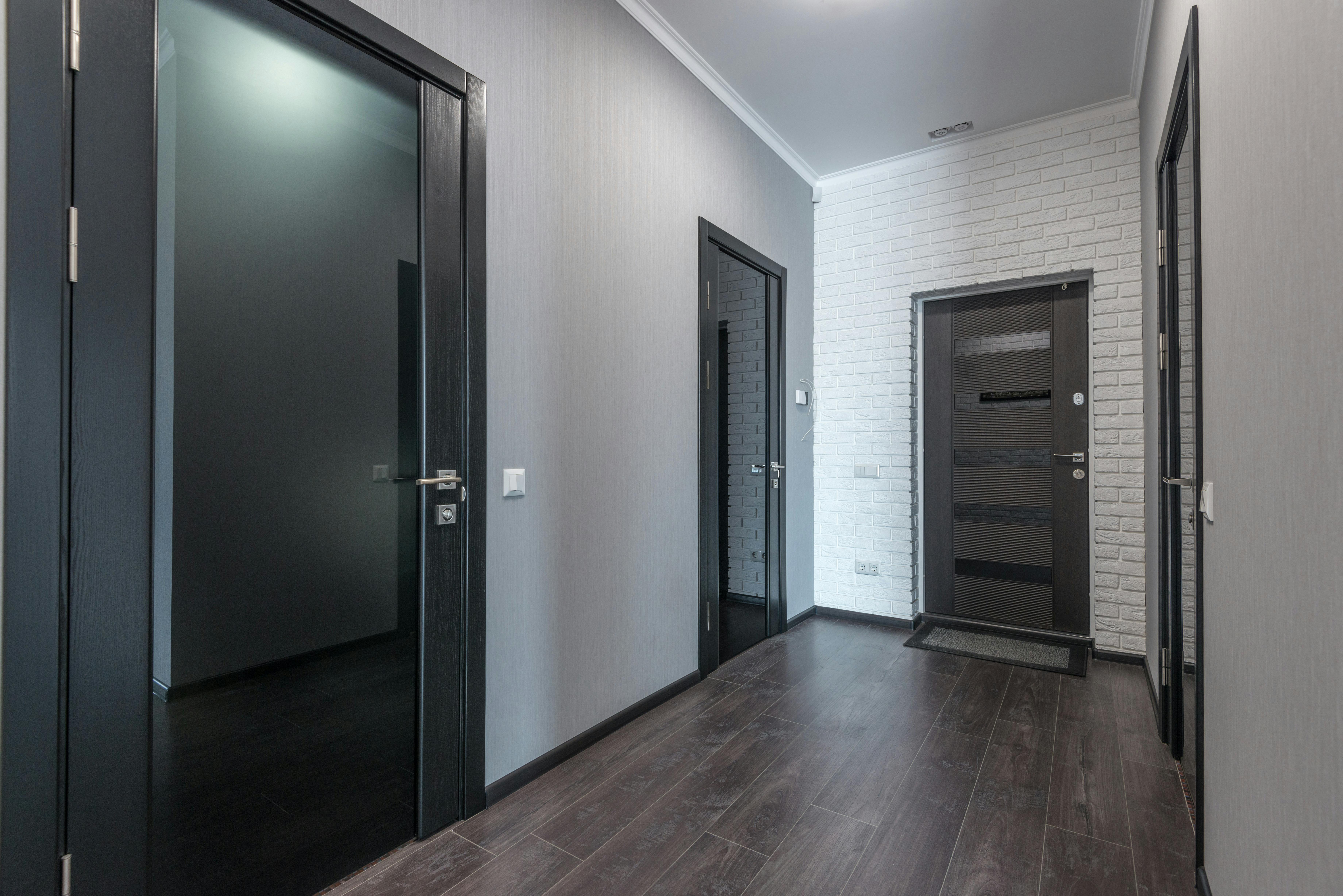Sliding glass door installation on a patio